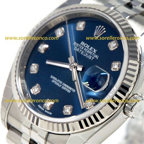 rolex datejust con cinturino in pelle prezzo|rolex datejust blu.